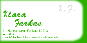 klara farkas business card